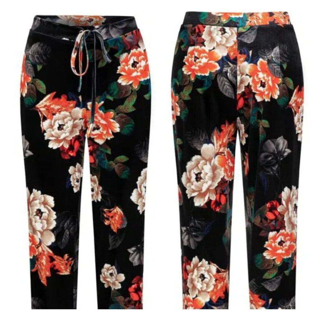 MUDO Super Soft Lightweight Velvet Casual Comfy Pants Black Small